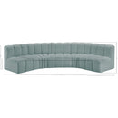  Manufacturer Color_Mint -- Arc 133" Mint Vegan Leather Upholstered 5 pc Modular Sectional IMAGE 11