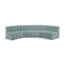  Manufacturer Color_Mint -- Arc 133" Mint Vegan Leather Upholstered 5 pc Modular Sectional IMAGE 1