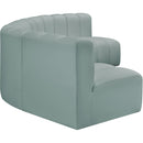  Manufacturer Color_Mint -- Arc 133" Mint Vegan Leather Upholstered 5 pc Modular Sectional IMAGE 5