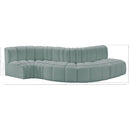  Manufacturer Color_Mint -- Arc 122" Mint Vegan Leather Upholstered 5 pc Modular Sectional IMAGE 11