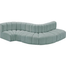  Manufacturer Color_Mint -- Arc 122" Mint Vegan Leather Upholstered 5 pc Modular Sectional IMAGE 3
