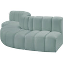  Manufacturer Color_Mint -- Arc 122" Mint Vegan Leather Upholstered 5 pc Modular Sectional IMAGE 4