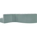  Manufacturer Color_Mint -- Arc 122" Mint Vegan Leather Upholstered 5 pc Modular Sectional IMAGE 6