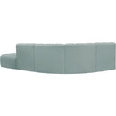  Manufacturer Color_Mint -- Arc 127" Mint Vegan Leather Upholstered 5 pc Modular Sectional IMAGE 10