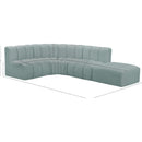 Manufacturer Color_Mint -- Arc 127" Mint Vegan Leather Upholstered 5 pc Modular Sectional IMAGE 15