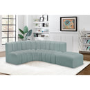  Manufacturer Color_Mint -- Arc 127" Mint Vegan Leather Upholstered 5 pc Modular Sectional IMAGE 3