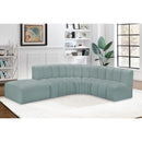  Manufacturer Color_Mint -- Arc 127" Mint Vegan Leather Upholstered 5 pc Modular Sectional IMAGE 4