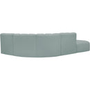  Manufacturer Color_Mint -- Arc 127" Mint Vegan Leather Upholstered 5 pc Modular Sectional IMAGE 9