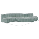  Manufacturer Color_Mint -- Arc 145" Mint Vegan Leather Upholstered 6 pc Modular Sectional IMAGE 10