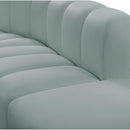  Manufacturer Color_Mint -- Arc 145" Mint Vegan Leather Upholstered 6 pc Modular Sectional IMAGE 7