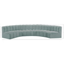  Manufacturer Color_Mint -- Arc 151" Mint Vegan Leather Upholstered 6 pc Modular Sectional IMAGE 11