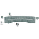  Manufacturer Color_Mint -- Arc 151" Mint Vegan Leather Upholstered 6 pc Modular Sectional IMAGE 12