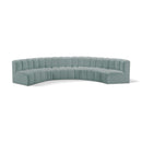  Manufacturer Color_Mint -- Arc 151" Mint Vegan Leather Upholstered 6 pc Modular Sectional IMAGE 1