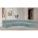  Manufacturer Color_Mint -- Arc 151" Mint Vegan Leather Upholstered 6 pc Modular Sectional IMAGE 2