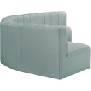  Manufacturer Color_Mint -- Arc 151" Mint Vegan Leather Upholstered 6 pc Modular Sectional IMAGE 5