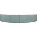  Manufacturer Color_Mint -- Arc 151" Mint Vegan Leather Upholstered 6 pc Modular Sectional IMAGE 6
