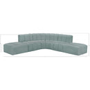  Manufacturer Color_Mint -- Arc 146" Mint Vegan Leather Upholstered 6 pc Modular Sectional IMAGE 11
