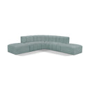  Manufacturer Color_Mint -- Arc 146" Mint Vegan Leather Upholstered 6 pc Modular Sectional IMAGE 1