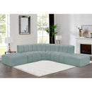 Manufacturer Color_Mint -- Arc 146" Mint Vegan Leather Upholstered 6 pc Modular Sectional IMAGE 2