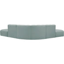  Manufacturer Color_Mint -- Arc 146" Mint Vegan Leather Upholstered 6 pc Modular Sectional IMAGE 6