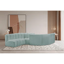  Manufacturer Color_Mint -- Arc 145" Mint Vegan Leather Upholstered 6 pc Modular Sectional IMAGE 2
