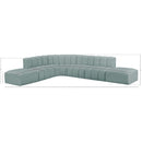  Manufacturer Color_Mint -- Arc 172" Mint Vegan Leather Upholstered 7 pc Modular Sectional IMAGE 10