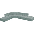  Manufacturer Color_Mint -- Arc 172" Mint Vegan Leather Upholstered 7 pc Modular Sectional IMAGE 3