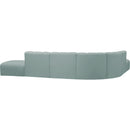  Manufacturer Color_Mint -- Arc 172" Mint Vegan Leather Upholstered 7 pc Modular Sectional IMAGE 5