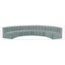  Manufacturer Color_Mint -- Arc 162" Mint Vegan Leather Upholstered 7 pc Modular Sectional IMAGE 11