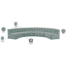  Manufacturer Color_Mint -- Arc 162" Mint Vegan Leather Upholstered 7 pc Modular Sectional IMAGE 12