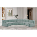  Manufacturer Color_Mint -- Arc 162" Mint Vegan Leather Upholstered 7 pc Modular Sectional IMAGE 2