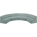  Manufacturer Color_Mint -- Arc 162" Mint Vegan Leather Upholstered 7 pc Modular Sectional IMAGE 3
