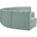  Manufacturer Color_Mint -- Arc 162" Mint Vegan Leather Upholstered 7 pc Modular Sectional IMAGE 5