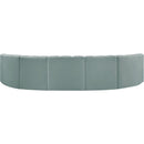  Manufacturer Color_Mint -- Arc 162" Mint Vegan Leather Upholstered 7 pc Modular Sectional IMAGE 6