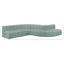  Manufacturer Color_Mint -- Arc 170" Mint Vegan Leather Upholstered 7 pc Modular Sectional IMAGE 12