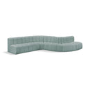  Manufacturer Color_Mint -- Arc 170" Mint Vegan Leather Upholstered 7 pc Modular Sectional IMAGE 1