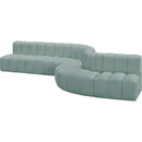  Manufacturer Color_Mint -- Arc 170" Mint Vegan Leather Upholstered 7 pc Modular Sectional IMAGE 4