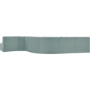  Manufacturer Color_Mint -- Arc 170" Mint Vegan Leather Upholstered 7 pc Modular Sectional IMAGE 7