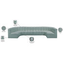  Manufacturer Color_Mint -- Arc 150" Mint Vegan Leather Upholstered 8 pc Modular Sectional IMAGE 13