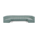  Manufacturer Color_Mint -- Arc 150" Mint Vegan Leather Upholstered 8 pc Modular Sectional IMAGE 1