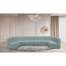  Manufacturer Color_Mint -- Arc 150" Mint Vegan Leather Upholstered 8 pc Modular Sectional IMAGE 2