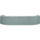 Meridian Arc Mint Green Vegan Leather 8 pc Modular Sectional IMAGE 7