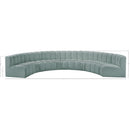  Manufacturer Color_Mint -- Arc 162" Mint Vegan Leather Upholstered 8 pc Modular Sectional IMAGE 11