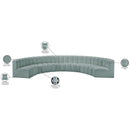  Manufacturer Color_Mint -- Arc 162" Mint Vegan Leather Upholstered 8 pc Modular Sectional IMAGE 12