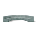  Manufacturer Color_Mint -- Arc 162" Mint Vegan Leather Upholstered 8 pc Modular Sectional IMAGE 1