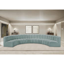  Manufacturer Color_Mint -- Arc 162" Mint Vegan Leather Upholstered 8 pc Modular Sectional IMAGE 2