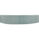  Manufacturer Color_Mint -- Arc 162" Mint Vegan Leather Upholstered 8 pc Modular Sectional IMAGE 6