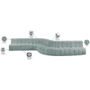  Manufacturer Color_Mint -- Arc 197" Mint Vegan Leather Upholstered 8 pc Modular Sectional IMAGE 14
