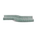 Meridian Arc Mint Green Vegan Leather 8 pc Modular Sectional IMAGE 1