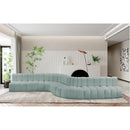  Manufacturer Color_Mint -- Arc 197" Mint Vegan Leather Upholstered 8 pc Modular Sectional IMAGE 2